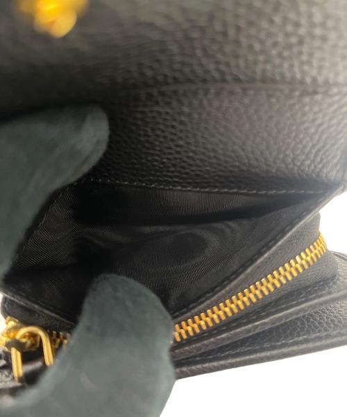 PRADA（プラダ）PRADA (プラダ) 3つ折り財布 ブラックの古着・服飾アイテム