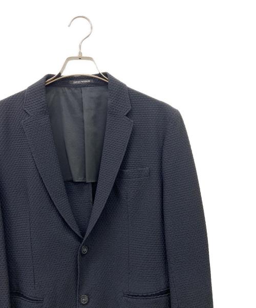 EMPORIO ARMANI（エンポリオアルマーニ）EMPORIO ARMANI (エンポリオアルマーニ) テーラードジャケット ブラック サイズ:50の古着・服飾アイテム
