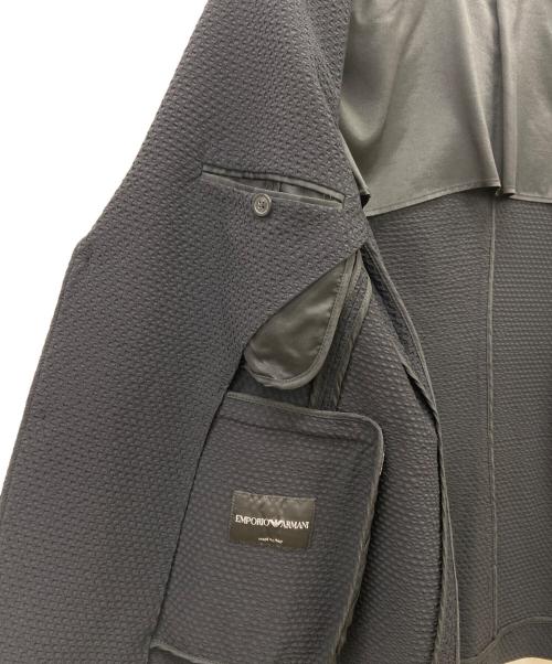 EMPORIO ARMANI（エンポリオアルマーニ）EMPORIO ARMANI (エンポリオアルマーニ) テーラードジャケット ブラック サイズ:50の古着・服飾アイテム