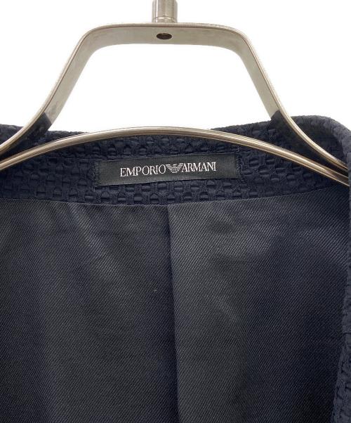EMPORIO ARMANI（エンポリオアルマーニ）EMPORIO ARMANI (エンポリオアルマーニ) テーラードジャケット ブラック サイズ:50の古着・服飾アイテム