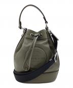 COACHコーチ）の古着「COACH　デンプシー ドローストリング バケット バッグ」｜オリーブ