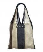 MARNIマルニ）の古着「MARKET HAMMOCK BAG」｜アイボリー×ブルー