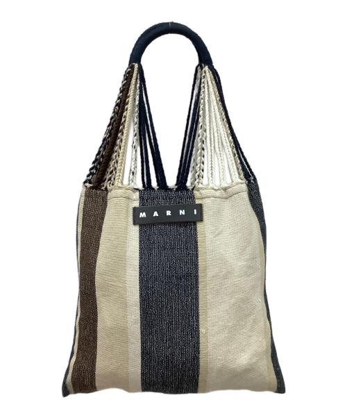 MARNI（マルニ）MARNI (マルニ) MARKET HAMMOCK BAG アイボリー×ブルーの古着・服飾アイテム