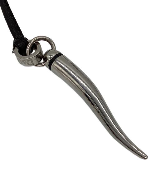 DOLCE & GABBANA（ドルチェ＆ガッバーナ）DOLCE & GABBANA (ドルチェ＆ガッバーナ) DOLCE & GABBANA　コルノネックレス シルバー×ブラックの古着・服飾アイテム