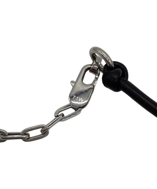 DOLCE & GABBANA（ドルチェ＆ガッバーナ）DOLCE & GABBANA (ドルチェ＆ガッバーナ) DOLCE & GABBANA　コルノネックレス シルバー×ブラックの古着・服飾アイテム