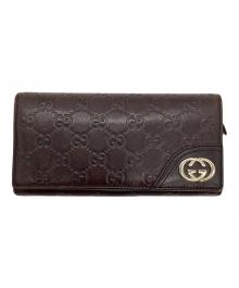 GUCCI（グッチ）の古着「グッチシマ インターロッキングG レザーウォレット」｜ブラウン
