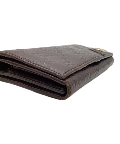 GUCCI（グッチ）GUCCI (グッチ) グッチシマ インターロッキングG レザーウォレット ブラウンの古着・服飾アイテム
