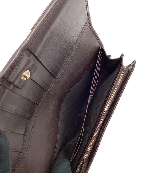 GUCCI（グッチ）GUCCI (グッチ) グッチシマ インターロッキングG レザーウォレット ブラウンの古着・服飾アイテム