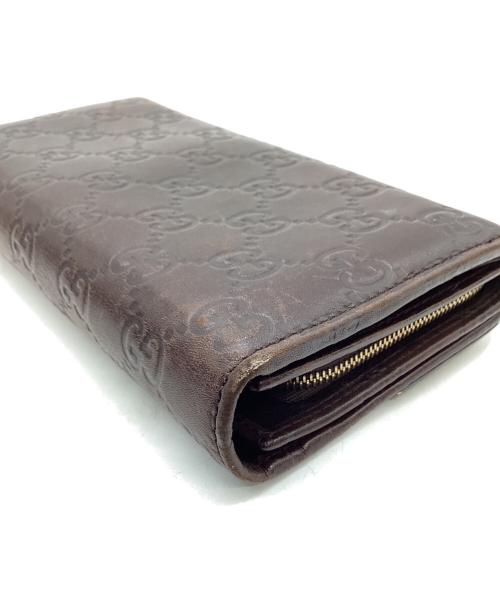 GUCCI（グッチ）GUCCI (グッチ) グッチシマ インターロッキングG レザーウォレット ブラウンの古着・服飾アイテム