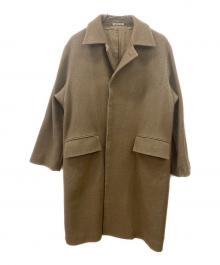 AURALEE（オーラリー）の古着「WOOL SILK MELTON SOUTIEN COLLAR COAT」｜ブラウン