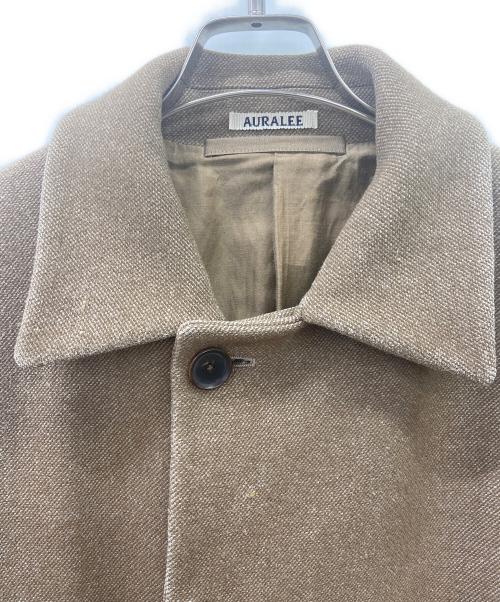 AURALEE（オーラリー）AURALEE (オーラリー) WOOL SILK MELTON SOUTIEN COLLAR COAT ブラウン サイズ:4の古着・服飾アイテム