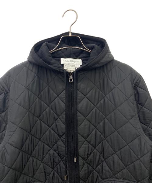 Salvatore Ferragamo（サルヴァトーレ フェラガモ）Salvatore Ferragamo (サルヴァトーレ フェラガモ) キルティングジャケット ブラック サイズ:Lの古着・服飾アイテム