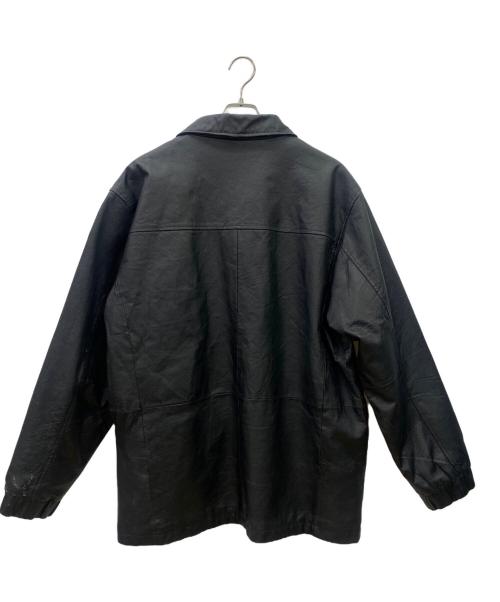 ST JOHN'S BAY（セントジョンズベイ）ST JOHN'S BAY (セントジョンズベイ) レザージャケット ブラック サイズ:XLの古着・服飾アイテム