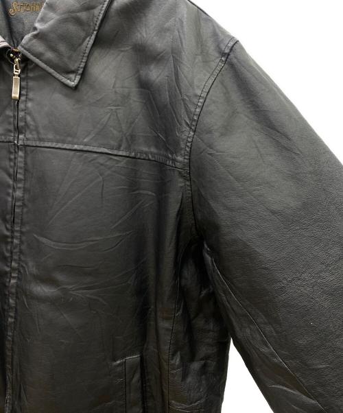ST JOHN'S BAY（セントジョンズベイ）ST JOHN'S BAY (セントジョンズベイ) レザージャケット ブラック サイズ:XLの古着・服飾アイテム