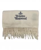 Vivienne Westwoodヴィヴィアンウエストウッド）の古着「オーブ刺繍マフラー」｜ホワイト