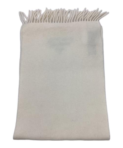 Vivienne Westwood（ヴィヴィアンウエストウッド）Vivienne Westwood (ヴィヴィアンウエストウッド) オーブ刺繍マフラー ホワイトの古着・服飾アイテム