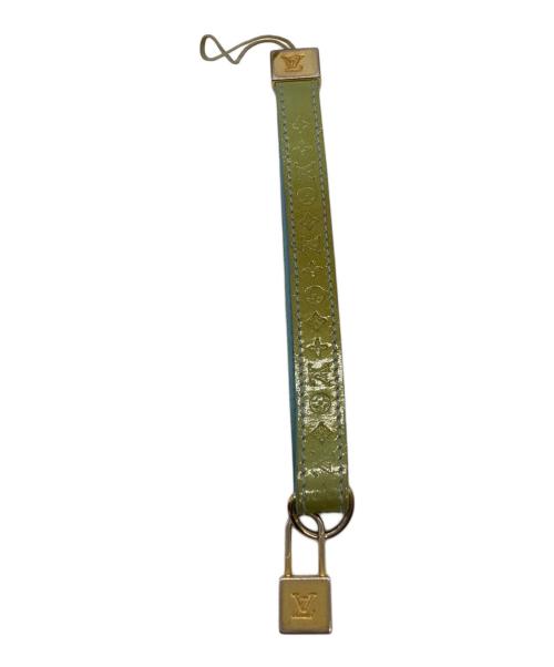 LOUIS VUITTON（ルイ ヴィトン）LOUIS VUITTON (ルイ ヴィトン) LOUIS VUITTON　モノグラム・ヴェルニ　ストラップ グリーン×ゴールドの古着・服飾アイテム