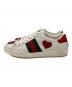 GUCCI (グッチ) GUCCI　	Embroidered Heart　ローカットスニーカー ホワイト×グリーン サイズ:SIZE 35：10000円