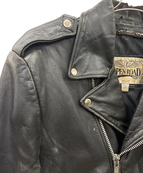 open road（オープンロード）OPEN ROAD (オープンロード) レザーライダースジャケット ブラック サイズ:Mの古着・服飾アイテム