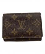 LOUIS VUITTONルイ ヴィトン）の古着「LOUIS VUITTON　モノグラム　アンヴェロップ・カルト・ドゥ・ヴィジット　カードケース」｜ブラウン