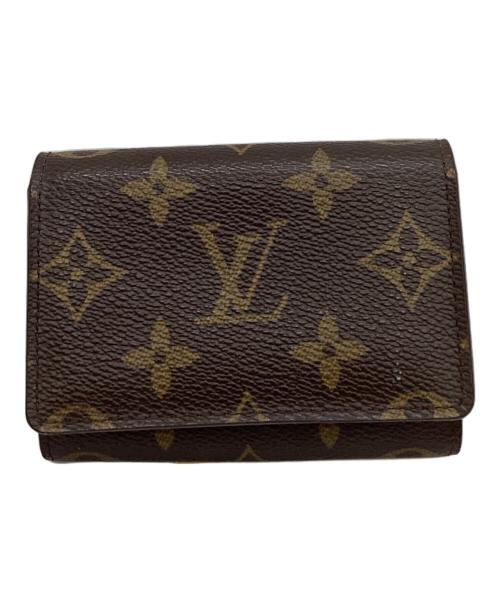 LOUIS VUITTON（ルイ ヴィトン）LOUIS VUITTON (ルイ ヴィトン) LOUIS VUITTON　モノグラム　アンヴェロップ・カルト・ドゥ・ヴィジット　カードケース ブラウンの古着・服飾アイテム