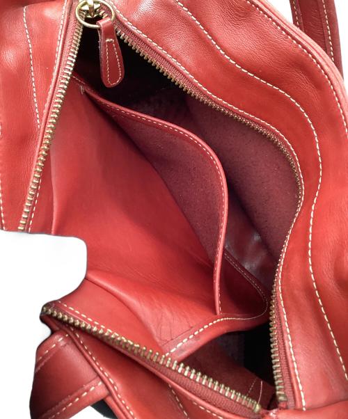 COACH（コーチ）COACH (コーチ) ハンドバッグ レッドの古着・服飾アイテム