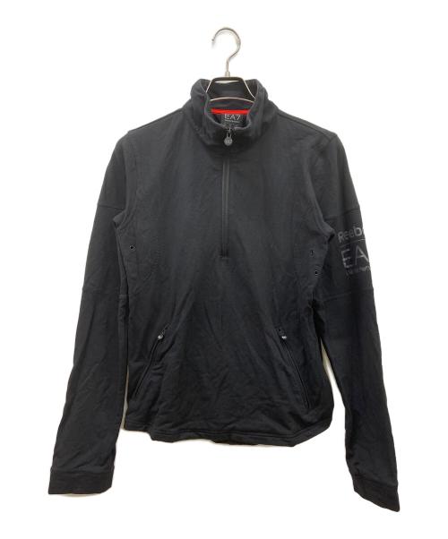EA7（イーエーセブン）EA7 (イーエーセブン) REEBOK (リーボック) ハーフジップスウェット ブラック サイズ:Sの古着・服飾アイテム