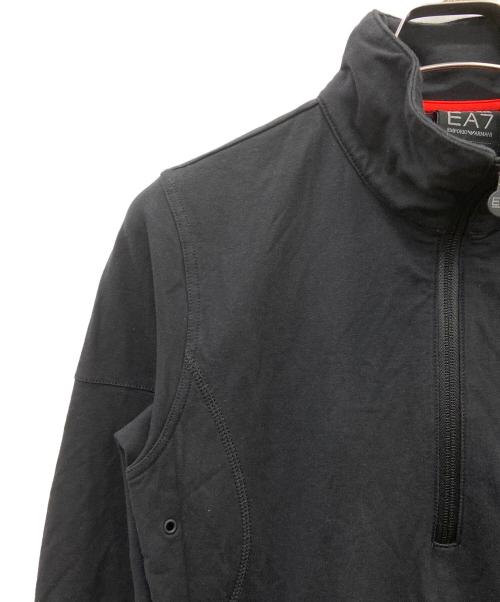 EA7（イーエーセブン）EA7 (イーエーセブン) REEBOK (リーボック) ハーフジップスウェット ブラック サイズ:Sの古着・服飾アイテム