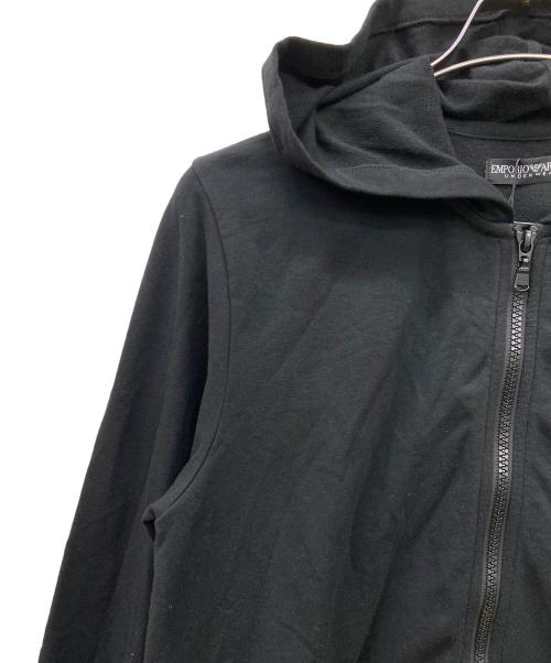 EMPORIO ARMANI（エンポリオアルマーニ）EMPORIO ARMANI (エンポリオアルマーニ) ジップアップスウェット ブラック サイズ:Sの古着・服飾アイテム