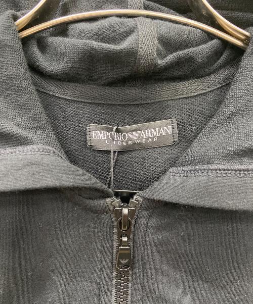 EMPORIO ARMANI（エンポリオアルマーニ）EMPORIO ARMANI (エンポリオアルマーニ) ジップアップスウェット ブラック サイズ:Sの古着・服飾アイテム