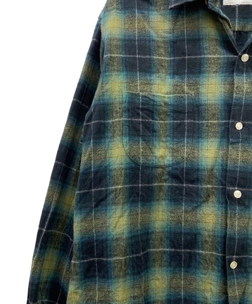 TOWN CRAFT（タウンクラフト）TOWN CRAFT (タウンクラフト) 長袖シャツ グリーン×ネイビー サイズ:38-40の古着・服飾アイテム