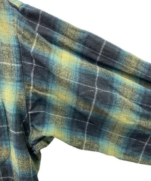 TOWN CRAFT（タウンクラフト）TOWN CRAFT (タウンクラフト) 長袖シャツ グリーン×ネイビー サイズ:38-40の古着・服飾アイテム