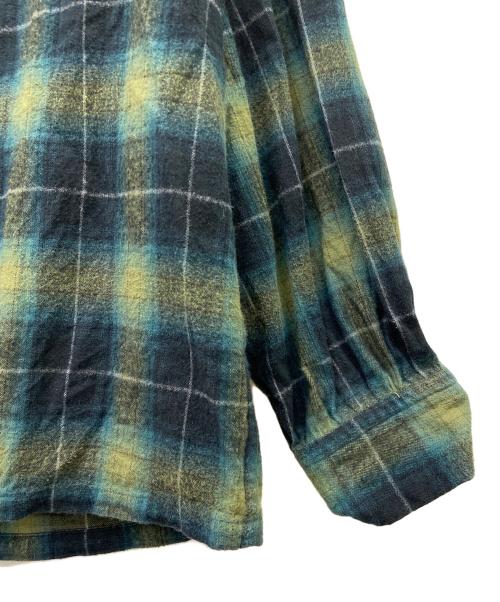 TOWN CRAFT（タウンクラフト）TOWN CRAFT (タウンクラフト) 長袖シャツ グリーン×ネイビー サイズ:38-40の古着・服飾アイテム