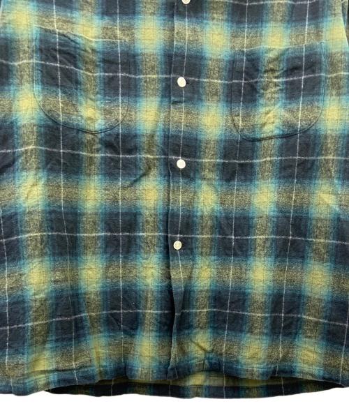 TOWN CRAFT（タウンクラフト）TOWN CRAFT (タウンクラフト) 長袖シャツ グリーン×ネイビー サイズ:38-40の古着・服飾アイテム