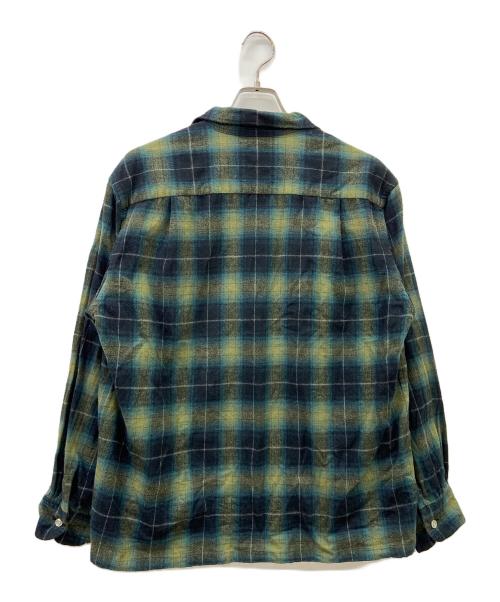 TOWN CRAFT（タウンクラフト）TOWN CRAFT (タウンクラフト) 長袖シャツ グリーン×ネイビー サイズ:38-40の古着・服飾アイテム