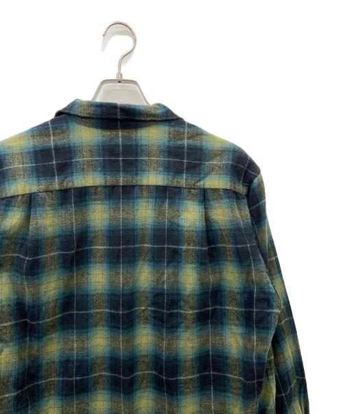 TOWN CRAFT（タウンクラフト）TOWN CRAFT (タウンクラフト) 長袖シャツ グリーン×ネイビー サイズ:38-40の古着・服飾アイテム