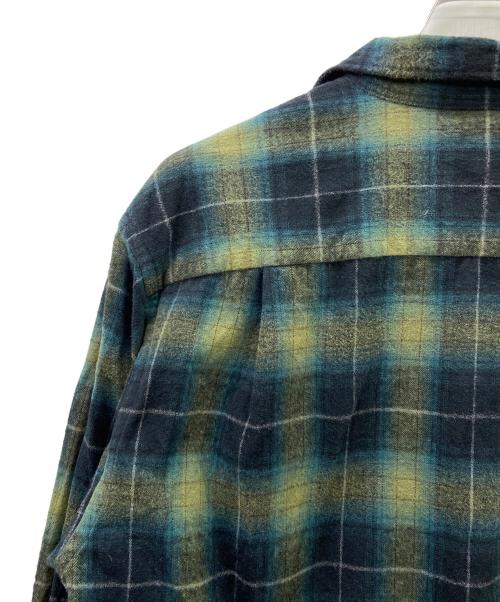 TOWN CRAFT（タウンクラフト）TOWN CRAFT (タウンクラフト) 長袖シャツ グリーン×ネイビー サイズ:38-40の古着・服飾アイテム