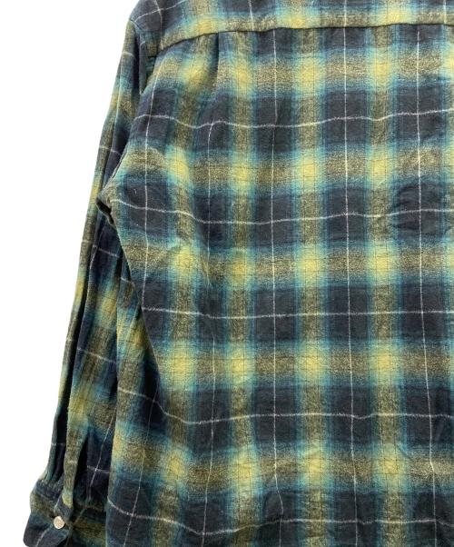 TOWN CRAFT（タウンクラフト）TOWN CRAFT (タウンクラフト) 長袖シャツ グリーン×ネイビー サイズ:38-40の古着・服飾アイテム