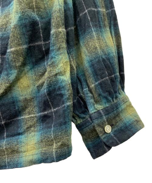 TOWN CRAFT（タウンクラフト）TOWN CRAFT (タウンクラフト) 長袖シャツ グリーン×ネイビー サイズ:38-40の古着・服飾アイテム