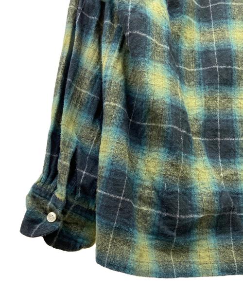 TOWN CRAFT（タウンクラフト）TOWN CRAFT (タウンクラフト) 長袖シャツ グリーン×ネイビー サイズ:38-40の古着・服飾アイテム