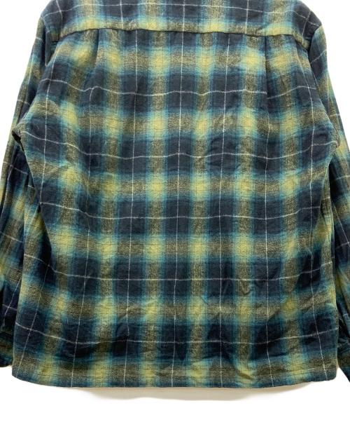 TOWN CRAFT（タウンクラフト）TOWN CRAFT (タウンクラフト) 長袖シャツ グリーン×ネイビー サイズ:38-40の古着・服飾アイテム