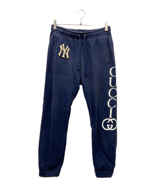 GUCCI（グッチ）GUCCI (グッチ) スウェットパンツ ネイビー×ホワイト サイズ:XSの古着・服飾アイテム