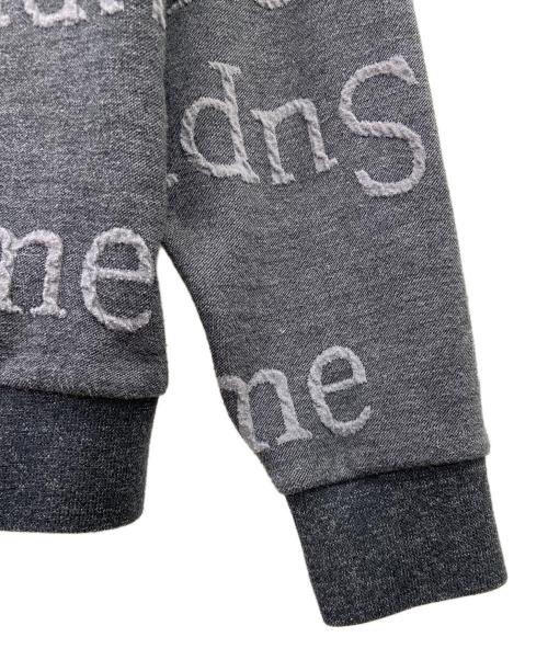 SUPREME（シュプリーム）Supreme (シュプリーム) ジャガードロゴクルーネック グレー×ブラック サイズ:Sの古着・服飾アイテム