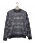 Supreme（シュプリーム）の古着「ジャガードロゴクルーネック」｜グレー×ブラック
