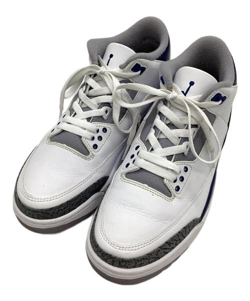 NIKE（ナイキ）NIKE (ナイキ) Air Jordan 3 Retro ホワイト×ネイビー サイズ:US8の古着・服飾アイテム
