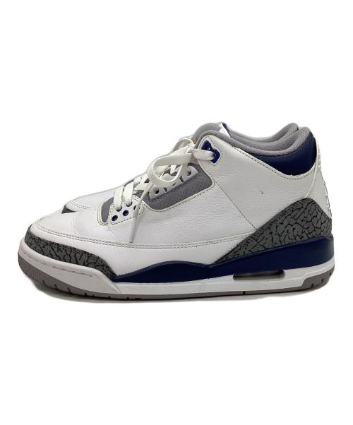 NIKE（ナイキ）NIKE (ナイキ) Air Jordan 3 Retro ホワイト×ネイビー サイズ:US8の古着・服飾アイテム