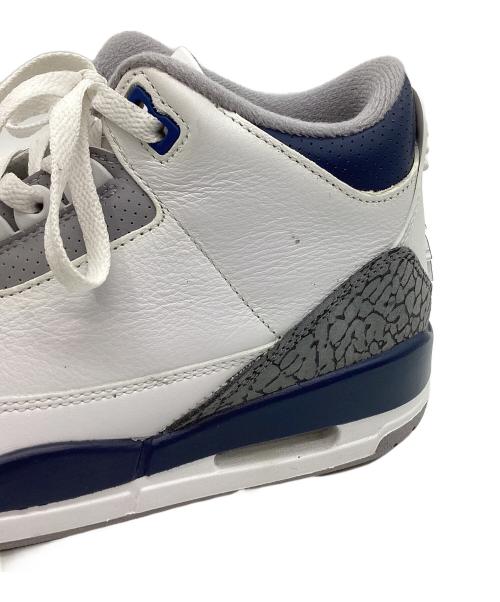 NIKE（ナイキ）NIKE (ナイキ) Air Jordan 3 Retro ホワイト×ネイビー サイズ:US8の古着・服飾アイテム