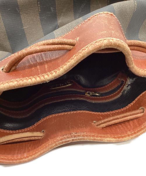 FENDI（フェンディ）FENDI (フェンディ) FENDI　ペカン　巾着バッグ ベージュ×ブラックの古着・服飾アイテム