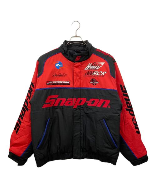 SNAP-ON（スナップオン）SNAP-ON (スナップオン) レーシングジャケット レッド×ブラック サイズ:Mの古着・服飾アイテム