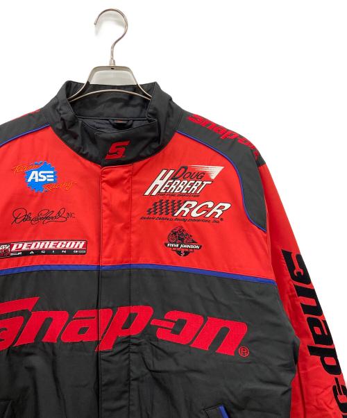 SNAP-ON（スナップオン）SNAP-ON (スナップオン) レーシングジャケット レッド×ブラック サイズ:Mの古着・服飾アイテム